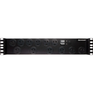2RU 12 Way GPO Horizontal Recessed PDU Power Rail with IEC C14 Input