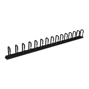 4Cabling 1RU Vertical Cable Management Rail | 15 Ring | 2 Pack