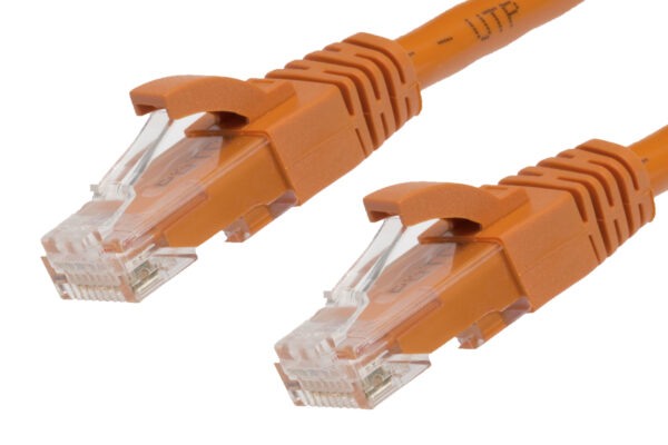 0.5m RJ45 CAT5E Ethernet Network Cable | Orange