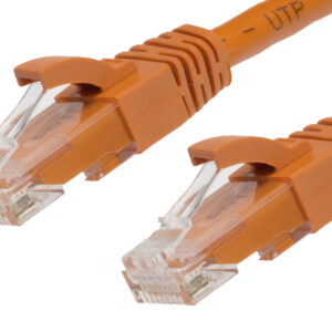 0.25m RJ45 CAT5E Ethernet Network Cable | Orange