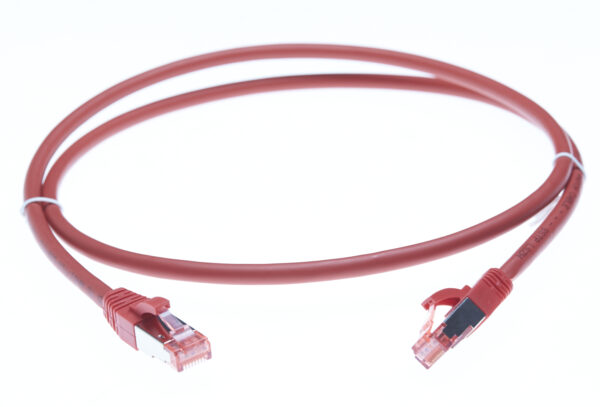 0.5m CAT6A S/FTP LSZH Ethernet Network Cable | Red