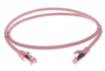 0.25m CAT6A S/FTP LSZH Ethernet Network Cable | Pink