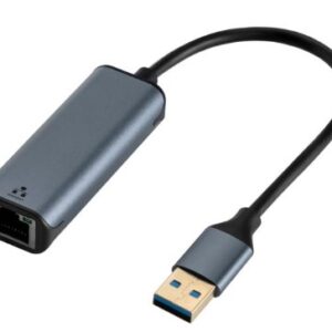 USB3.0 AM to RJ45 Ethernet 1000Mhz (RTL8153) | Aluminum Case compact design