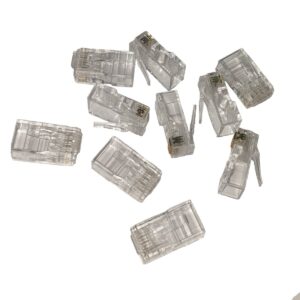 Cat 6 8 Position RJ45 One-Piece Modular Crimp Plug | Solid | 10 Pack