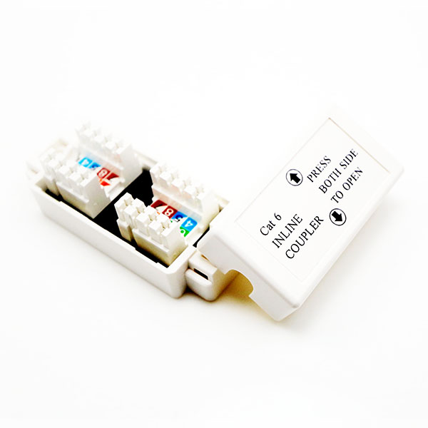 Cat 6 Inline Coupler - Punch Down: White