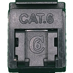 CAT6 Keystone RJ45 Jack for 110 Face Plate | 10 Pack Black