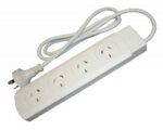 White 4 Outlet Powerboard | 1m Lead