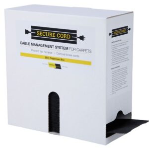 Cable Cover for Carpet | Box of 25m Black