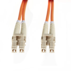 5m LC-LC OM1 Multimode Fibre Optic Cable: Orange