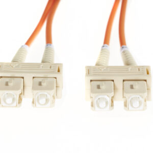 2m SC-SC OM1 Multimode Fibre Optic Cable: Orange