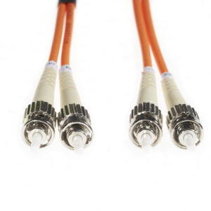 15m ST-ST OM1 Multimode Fibre Optic Cable | Orange