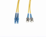 10m LC-ST OS1 / OS2 Singlemode Fibre Optic Cable: Yellow