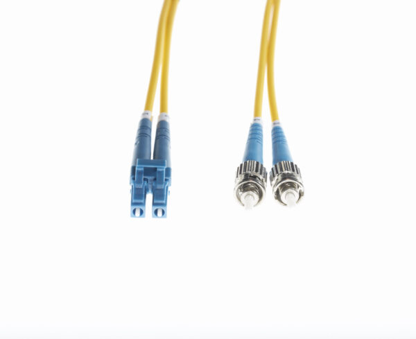 10m LC-ST OS1 / OS2 Singlemode Fibre Optic Cable: Yellow