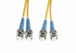 2m ST-ST OS1 / OS2 Singlemode Fibre Optic Cable : Yellow