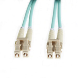 1.5m LC-LC OM4 Multimode Fibre Optic Patch Cable | Aqua