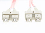 3m SC-SC OM1 Multimode Fibre Optic Cable | Salmon Pink