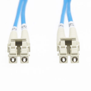 0.5m LC-LC OM1 Multimode Fibre Optic Cable: Blue