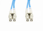 2m LC-LC OM1 Multimode Fibre Optic Cable: Blue
