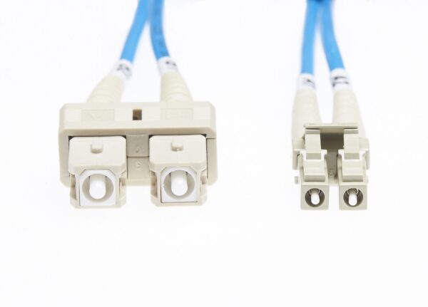 5m LC-SC OM1 Multimode Fibre Optic Cable | Blue