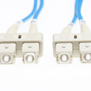 1m SC-SC OM1 Multimode Fibre Optic Cable: Blue