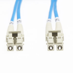 1.5m LC-LC OM4 Multimode Fibre Optic Cable: Blue