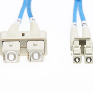 3m LC-SC OM4 Multimode Fibre Optic Cable: Blue