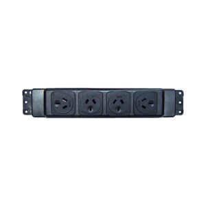 OE Elsafe PB Series 4 GPO Frame and Face Plates Black