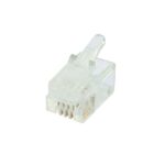 RJ12 Modular Plug - 6p4c round solid (100 Pack)