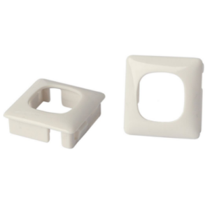 OE Elsafe | Workstation Data Bezel -  25.4sq Cutout to suit AU/ NZ | White