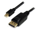 2m Mini DisplayPort Male to DisplayPort Male Cable: Black