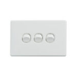 4C | Elegant Wall Switch 3 Gang 250V 16A | Horizontal
