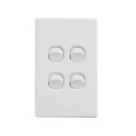 4C | Elegant Wall Switch 4 Gang 250V 16A | Vertical