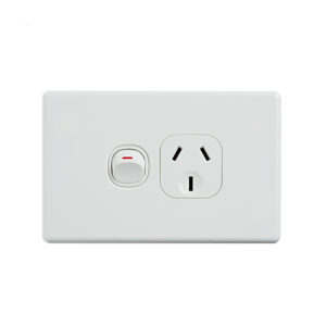 4C | Elegant Single Power Point 250V 10A | Horizontal
