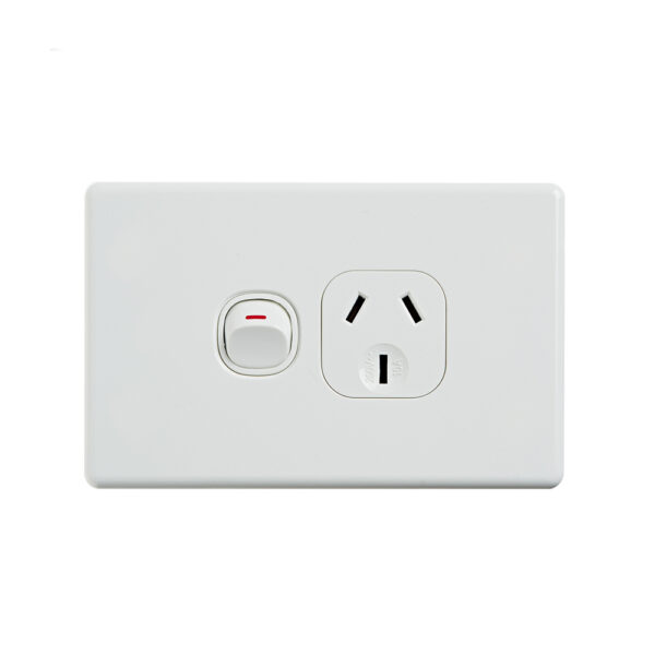 4C | Elegant Single Power Point 250V 10A | Horizontal