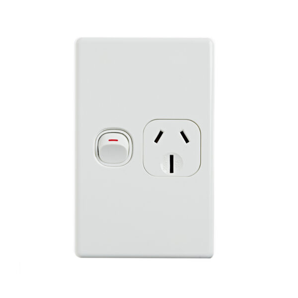 4C | Elegant Single Power Point 250V 15A | Vertical