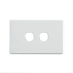 4C | Elegant 2 Gang Rigid and Cover plate- White