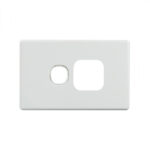 4C | Elegant Single Power Point Cover plate- White