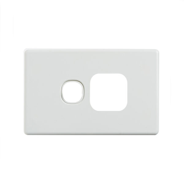 4C | Elegant Single Power Point Cover plate- White