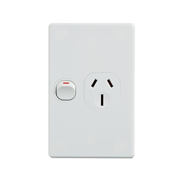 4C | Classic Single Power Point 250V 15A - Vertical