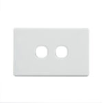 4C | Classic 2 Gang Switch Grid and Cover Plate - White