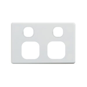 4C | Classic Double Power Point Cover Plate - White