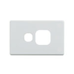 4C | Classic Single Power Point Cover Plate - White