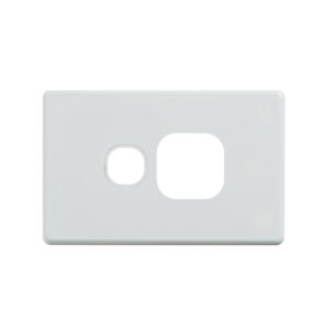 4C | Classic Single Power Point Cover Plate - White