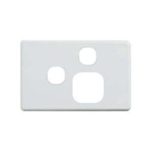 4C | Classic Single Power Point with Extra Switch Cover Plate - White ***