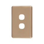 4C | Classic 2 Gang Switch Cover Plate - Gold