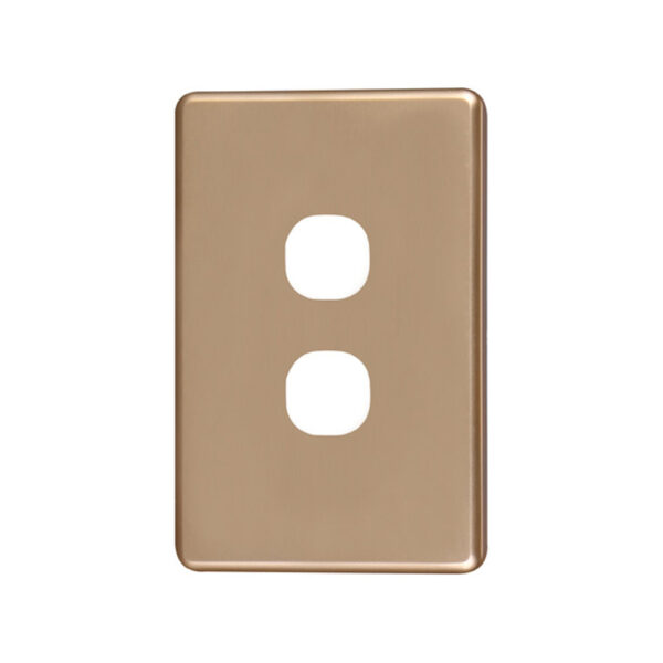 4C | Classic 2 Gang Switch Cover Plate - Gold