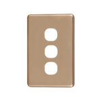 4C | Classic 3 Gang Switch Cover Plate - Gold