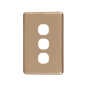 4C | Classic 3 Gang Switch Cover Plate - Gold