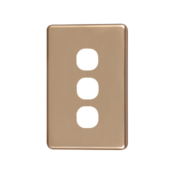 4C | Classic 3 Gang Switch Cover Plate - Gold