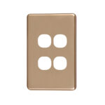 4C | Classic 4 Gang Switch Cover Plate - Gold